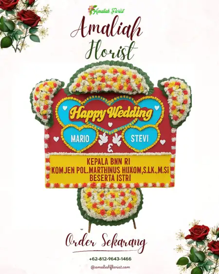 Papan Bunga Pernikahan Cilegongilir
